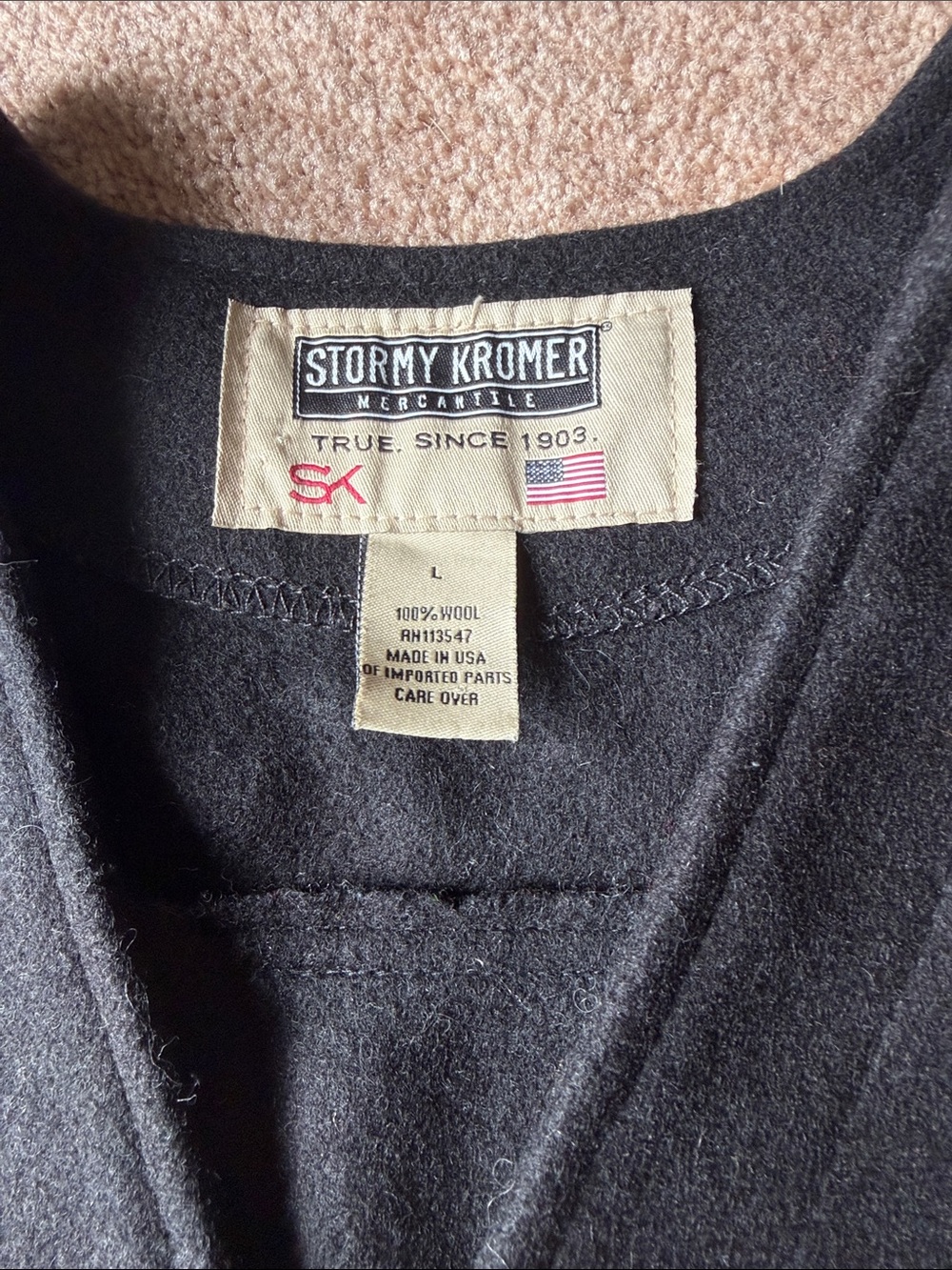 Stormy Kromer made in USA Wool vest men’s button up - Picture 2 of 4